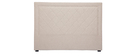 Cabecero de cama acolchado y con tachuelas tejido beige 160 cm ESMEE